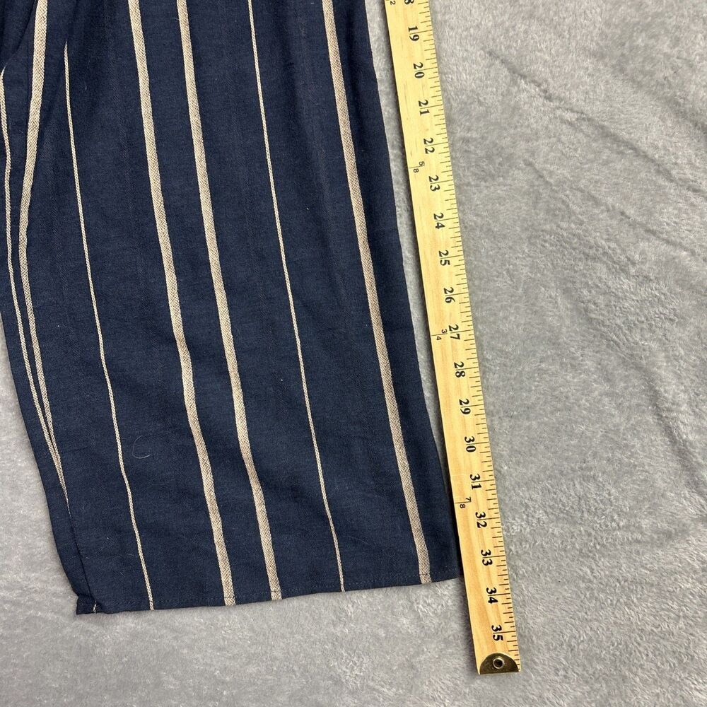 Universal Thread Jumpsuit Romper NWT - Striped Navy/Tan Wide Leg Sz XS - Picture 11 of 16